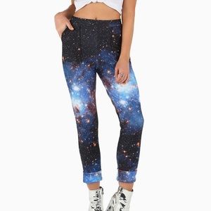 Blackmilk galaxy blue cuffed pants